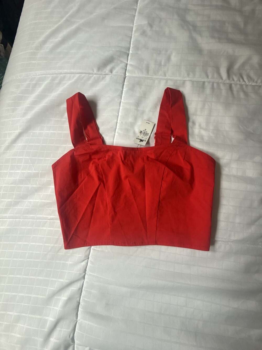 Express Tank Top Size XS Red Crop Square Neck